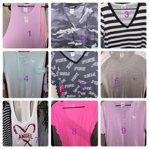 PINK and VS small-XL $8-10 a piece